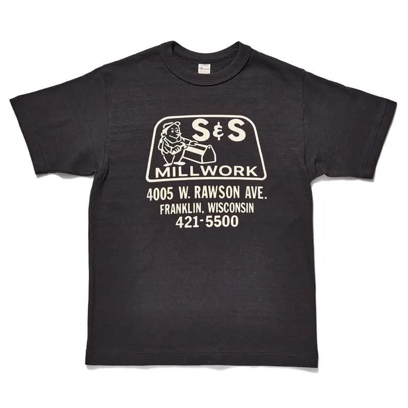 WAREHOUSE Lot.4601 'S&S MILLWORK' tee WAREHOUSE Lot.4601 'S&S MILLWORK' tee (front graphic)
